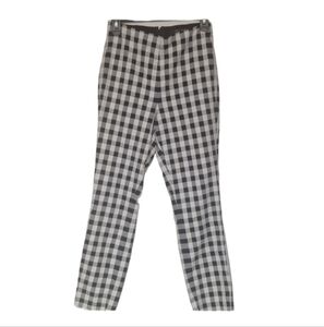 rag & bone Black and White Checkered Ankle Pants